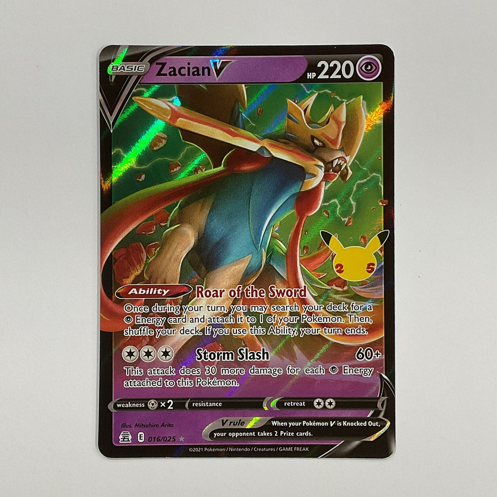 Zacian V 016/025 X4 Pokemon Celebrations Holo