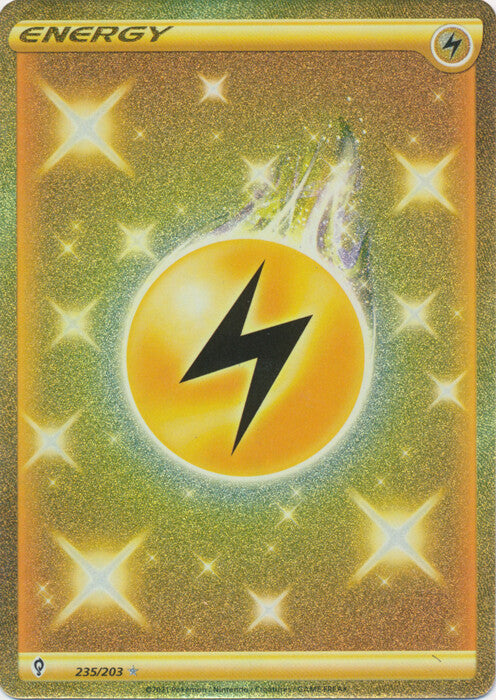 Lightning Energy (Secret) 235/203 Pokémon SWSH07: Evolving Skies Holo