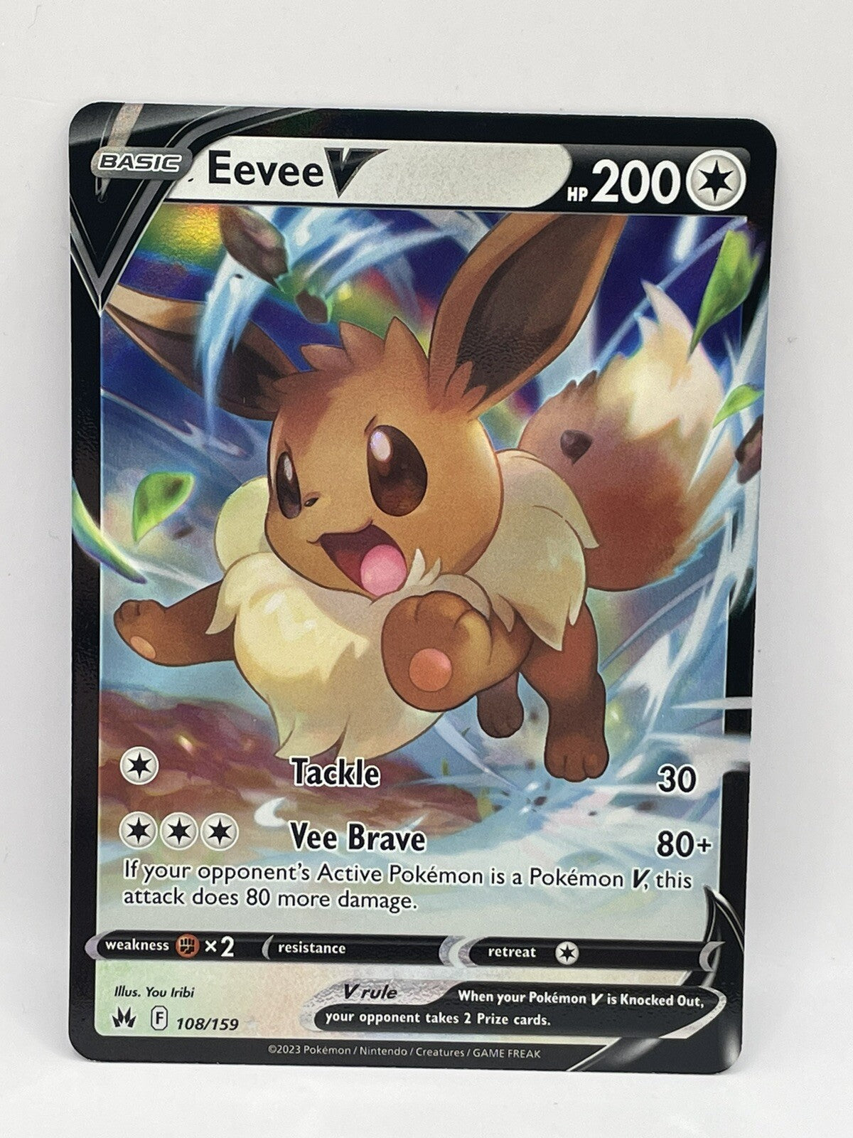 Eevee V 108/159 Pokemon SWSH: Crown Zenith Holo