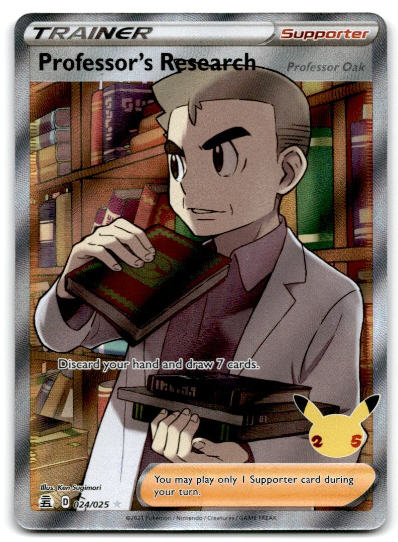 Professor's Research [Professor Oak] (Full Art) Pokemon 024/025 Celebrations
