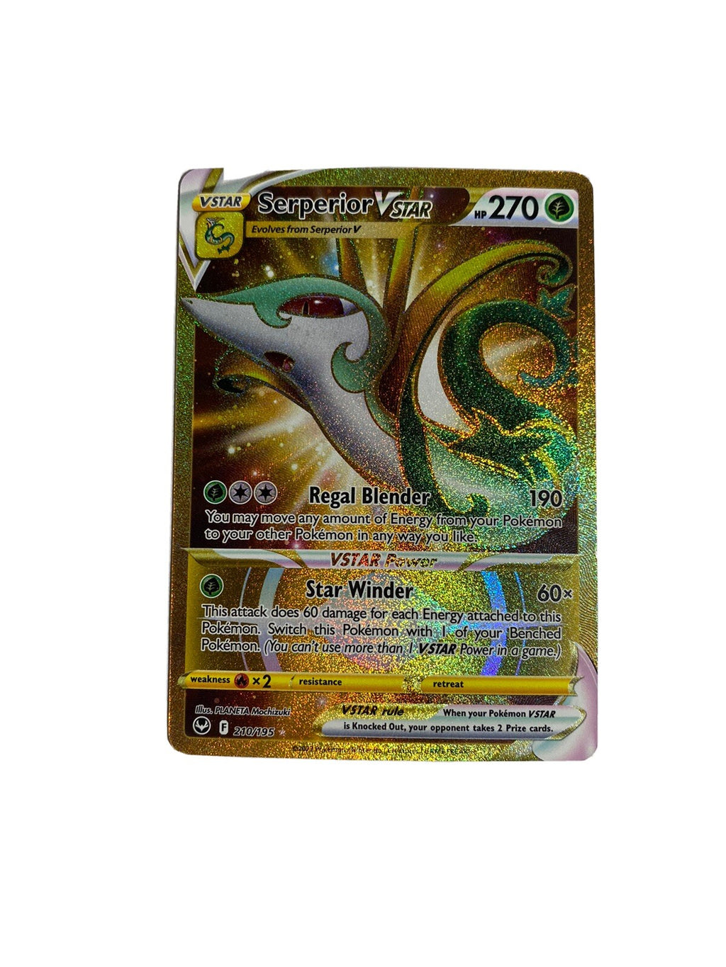 Serperior VSTAR (Secret) 210/195 Pokemon Swsh12: Sword & Shield Silver Tempest